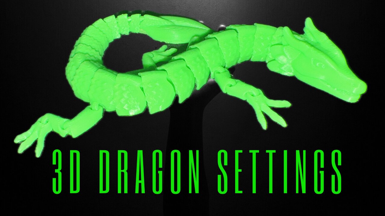 Free print in place articulating dragon with Bambu P1S in under 2 hours, with my settings!