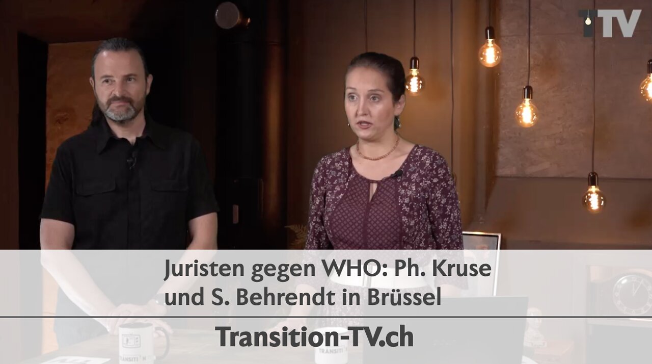 Juristen gegen die WHO: Dr. jur. Ph. Kruse und Dr. jur. S. Behrendt in Brüssel