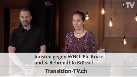 Juristen gegen die WHO: Dr. jur. Ph. Kruse und Dr. jur. S. Behrendt in Brüssel