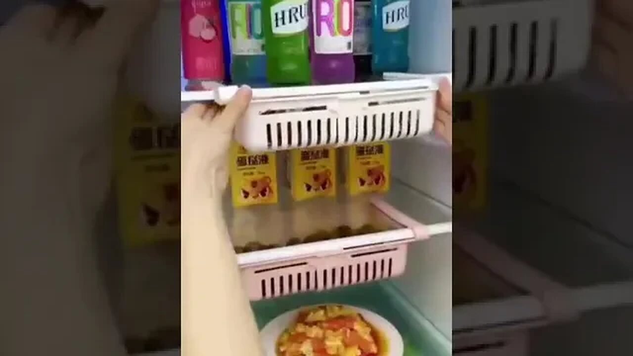 Adjustable Fridge Storage Basket Expandable