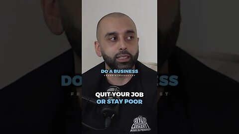 Quit your job or stay POOR