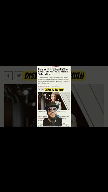 Disney WILL Buy Hulu Next Year Says Comcast CEO #disney #hulu #shorts