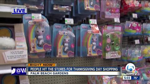 Black Friday shoppers hit the stores Thursday evening