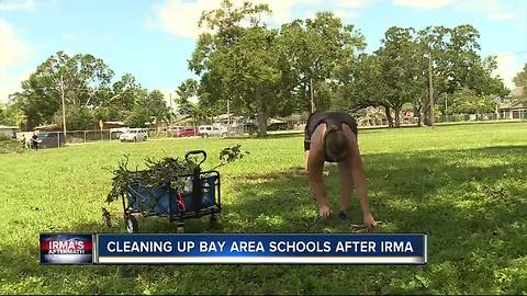 Schools rely on parents, professionals to help clean up after Irma