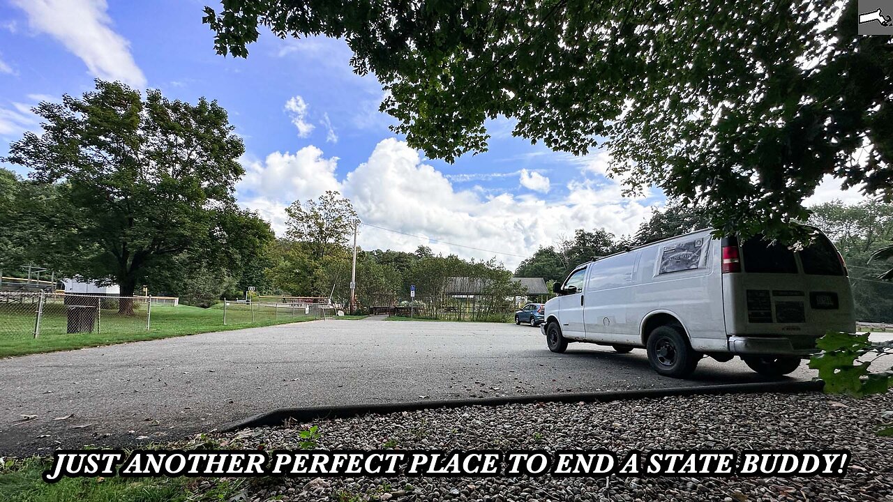 CHILLING AT HAMPDEN MEMORIAL PARK BEFORE CROSSING INTO CONNECTICUT