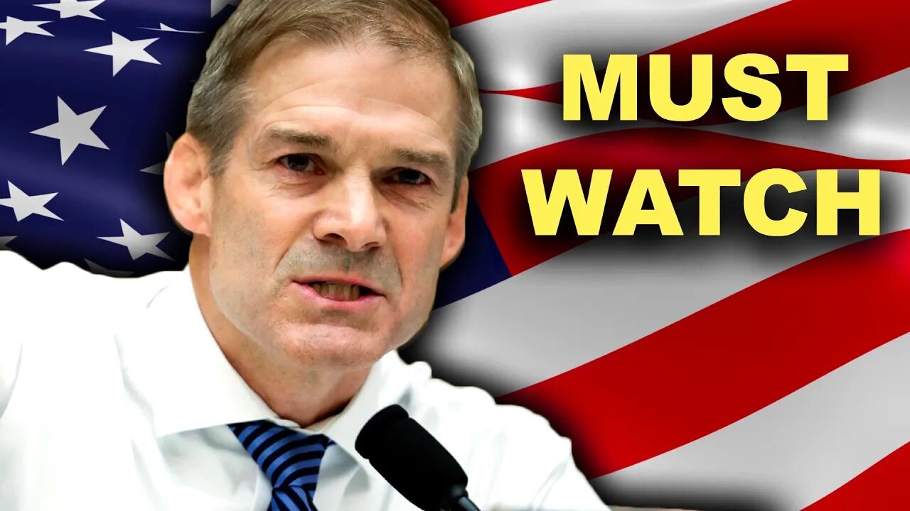 JUST IN: JIM JORDAN SHOCKS THE WORLD!