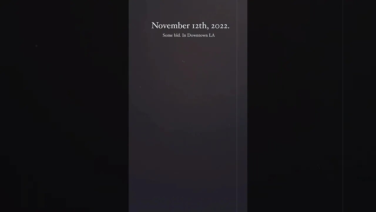 Some Cool Bld. In Downtown LA. November 12, 2022. Looking like secret bld for the so called Elites