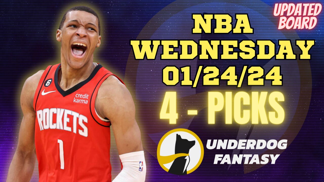 #UNDERDOGFANTASY | BEST #NBA PLAYER PROPS FOR WEDNESDAY | 01/24/24 | BEST BETS | #BASKETBALL | TODAY