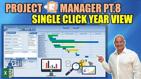 Learn How To Create An Amazing Single Click Year View Today [Excel Project Manager Pt 8