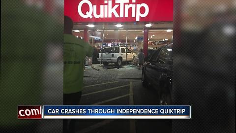 2 hurt after Blazer crashes in Independence QuikTrip