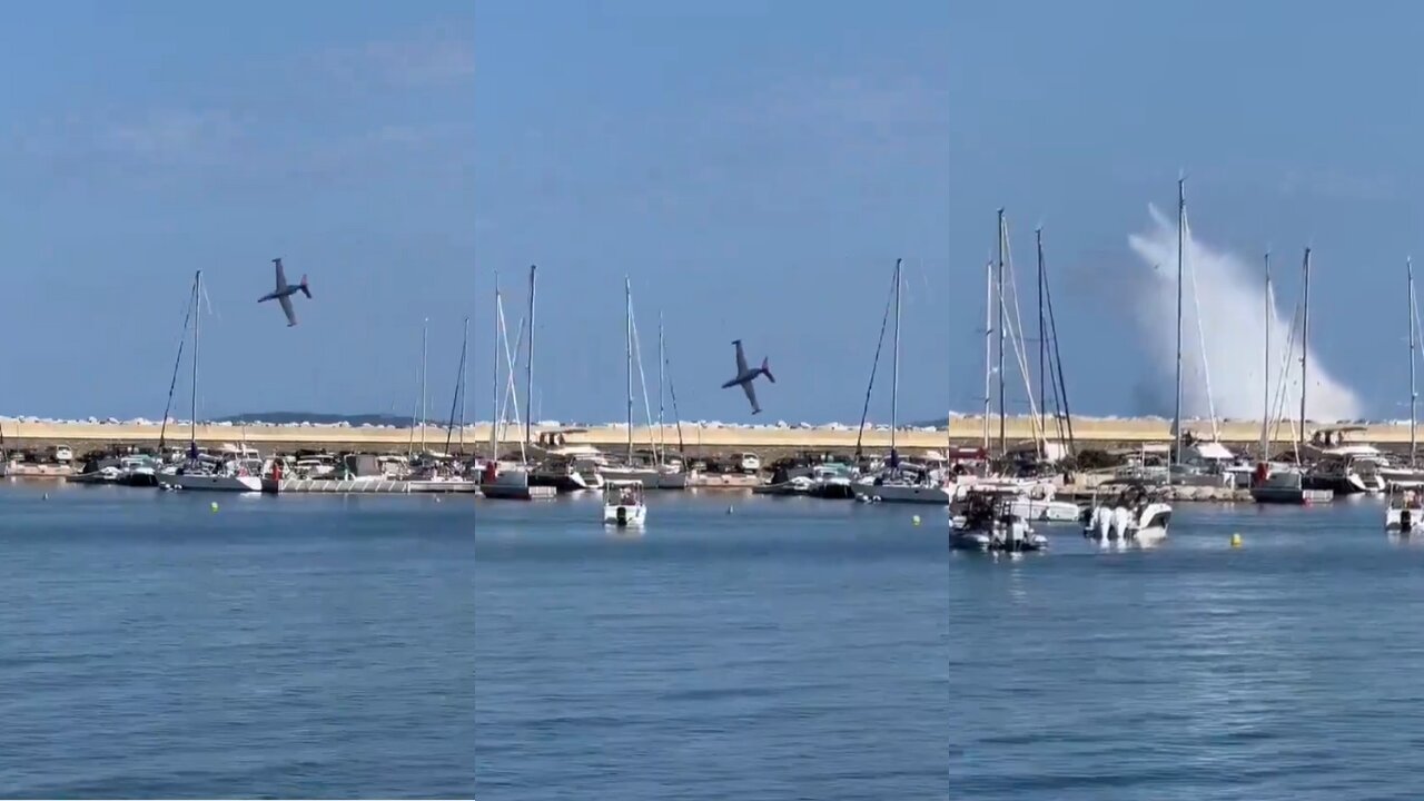 Plane Crashes Into The Sea in Front of Horrified Spectators at French Air Show