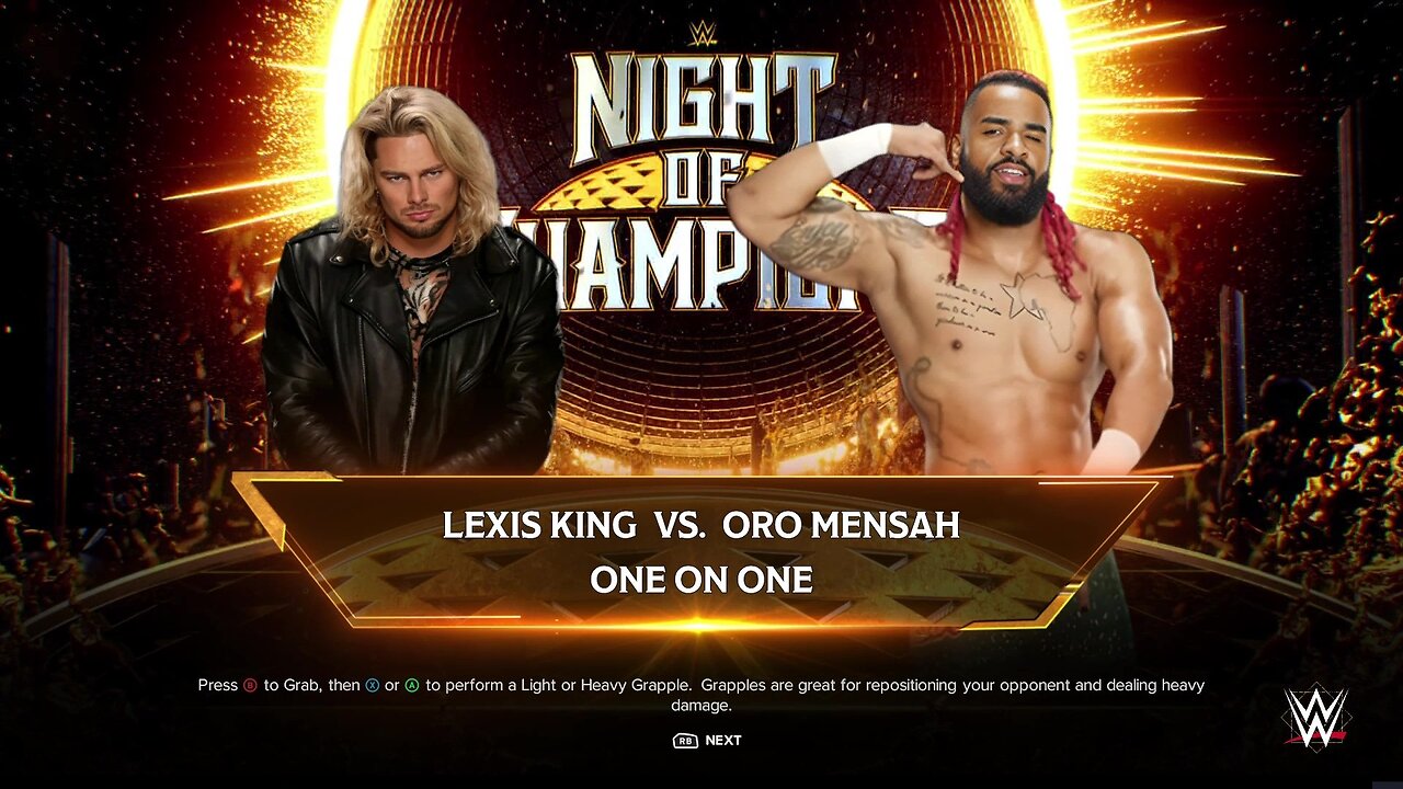 WWE 2k24 Lexis King vs Oro Mensah