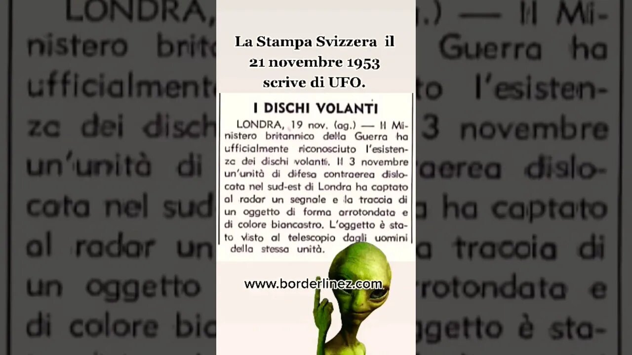 Vecchio articolo svizzero parla di UFO