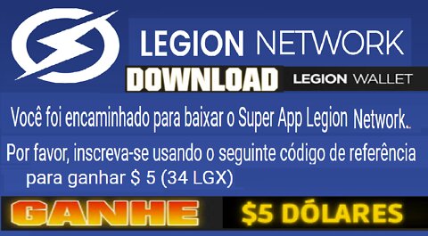 【LEGION WALLET】Ganhe $5 em Token Nativo LGX Baixando a Carteira | CryptoCurrency