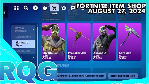 PROPELLER & AERO AXE ARE FINALLY BACK AFTER SO LONG!!! FORTNITE ITEM SHOP (August 27, 2024)