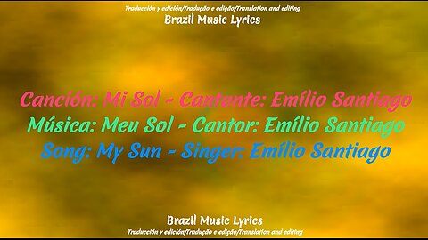 Brazil Music: My Sun - Singer: Emílio Santiago