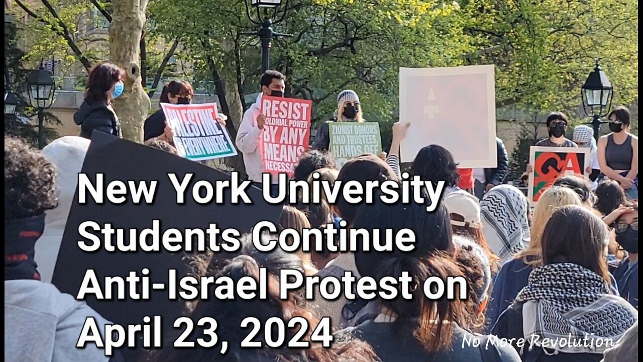 New York University's students' anti-Israel protest on April 23, 2024, NYC