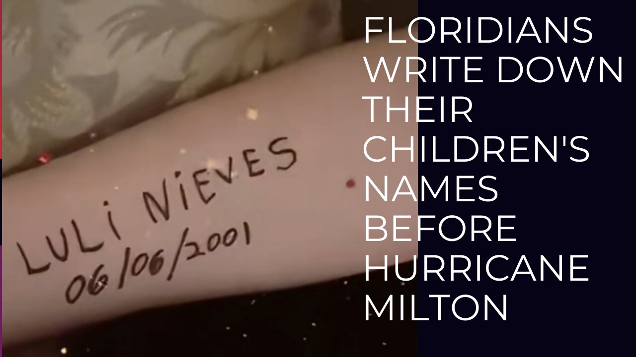 hurricane helene Floridians write down their children's names before Hurricane Miltonhistory of aviation documentary