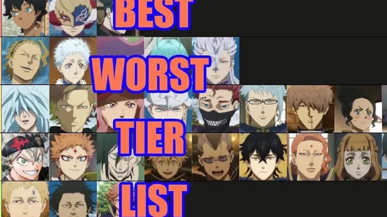 Black Clover Character Tier List