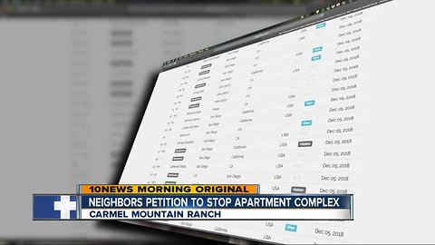 Neighbors start petition to stop Carmel Valley apartment construction