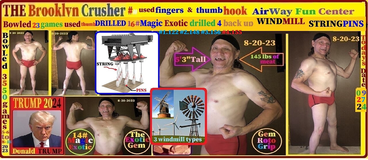 String pin Windmill bowling for my 5th marathon. used 16#Magic Exotic Back up ball 23games 9-27-24