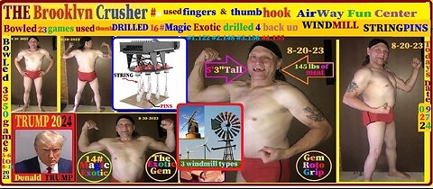 String pin Windmill bowling for my 5th marathon. used 16#Magic Exotic Back up ball 23games 9-27-24