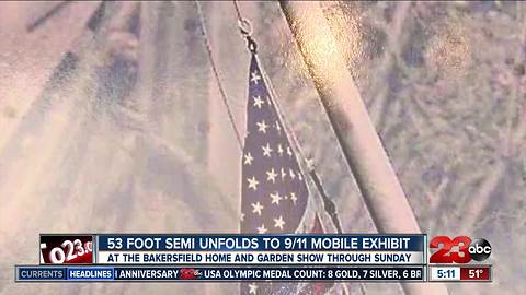 A mobile exhibit honoring those who lost their lives during 9/11 on display at Home and Garden Show