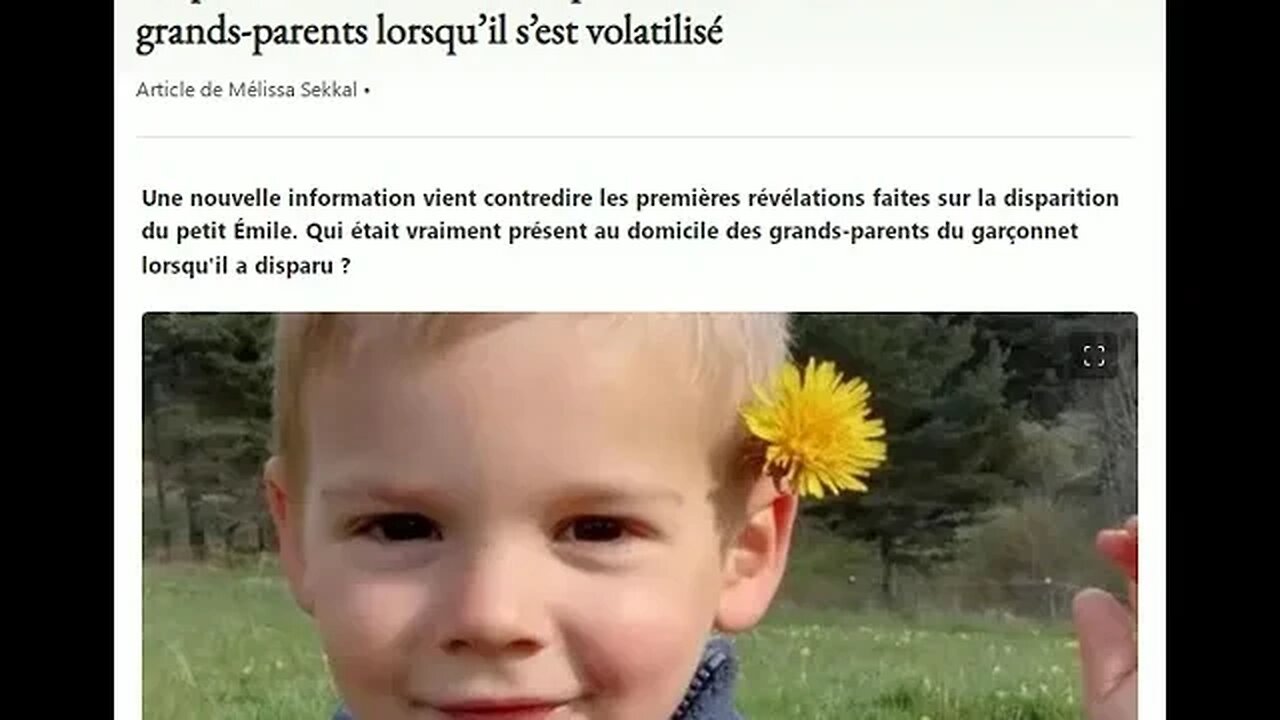 Disparition d’Émile : voici qui se trouvait dans la maison de ses grands-parents