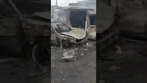 Russian airstrike hit on civilian cars