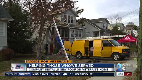Company installs new roof on Veteran's home