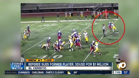 Referee sues former player, SDUSD for $1 million