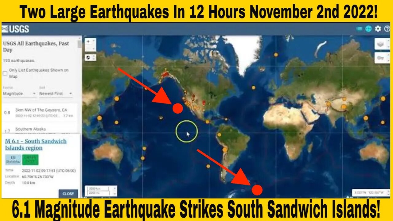 6.1 Magnitude Earthquake Strikes South Sandwich Islands November 2nd 2022!