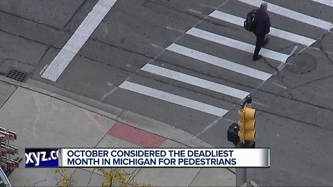 October considered deadliest month in Michigan for pedestrians