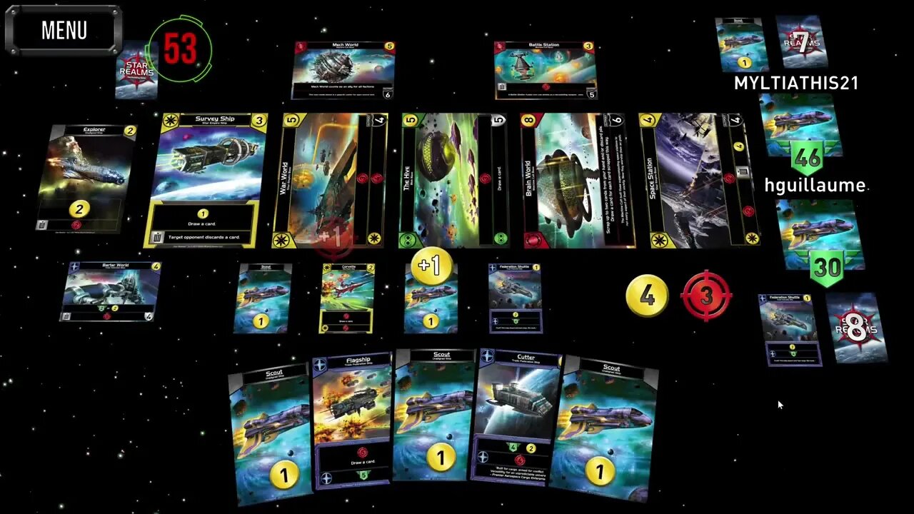 Star Realms - Gameplay (Card Game) (Deck Builder) [PC]