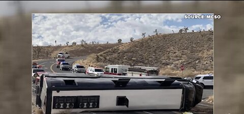 Authorities investigate tour bus crash near Grand Canyon