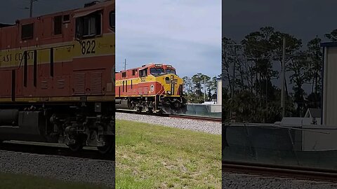 Florida East Coast Railway FEC-105 Daytona Beach Golf Club May 6 2023 #railfanrob #fec105