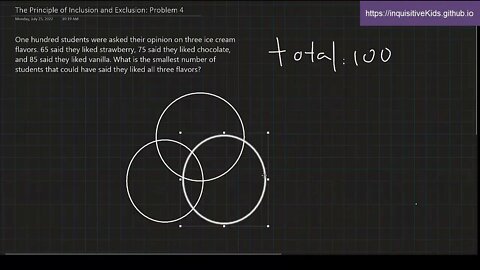 6th Grade Principle of Inclusion and Exclusion: Problem 4