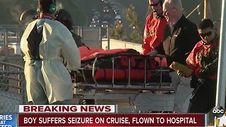 Boy suffers seizure on cruise, flown to local hospital