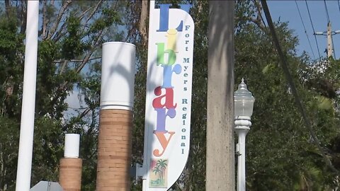 Pedestrian receiving care after being hit at the Fort Myers library