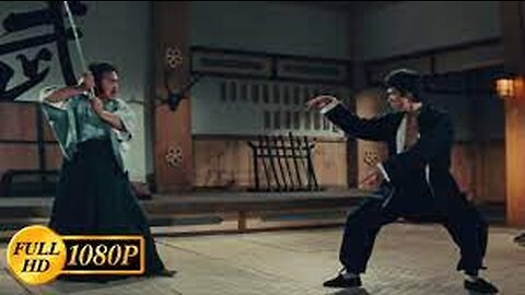 Cross kick Studio Films Bruce Lee vs Japanese guy with sword Bare handed