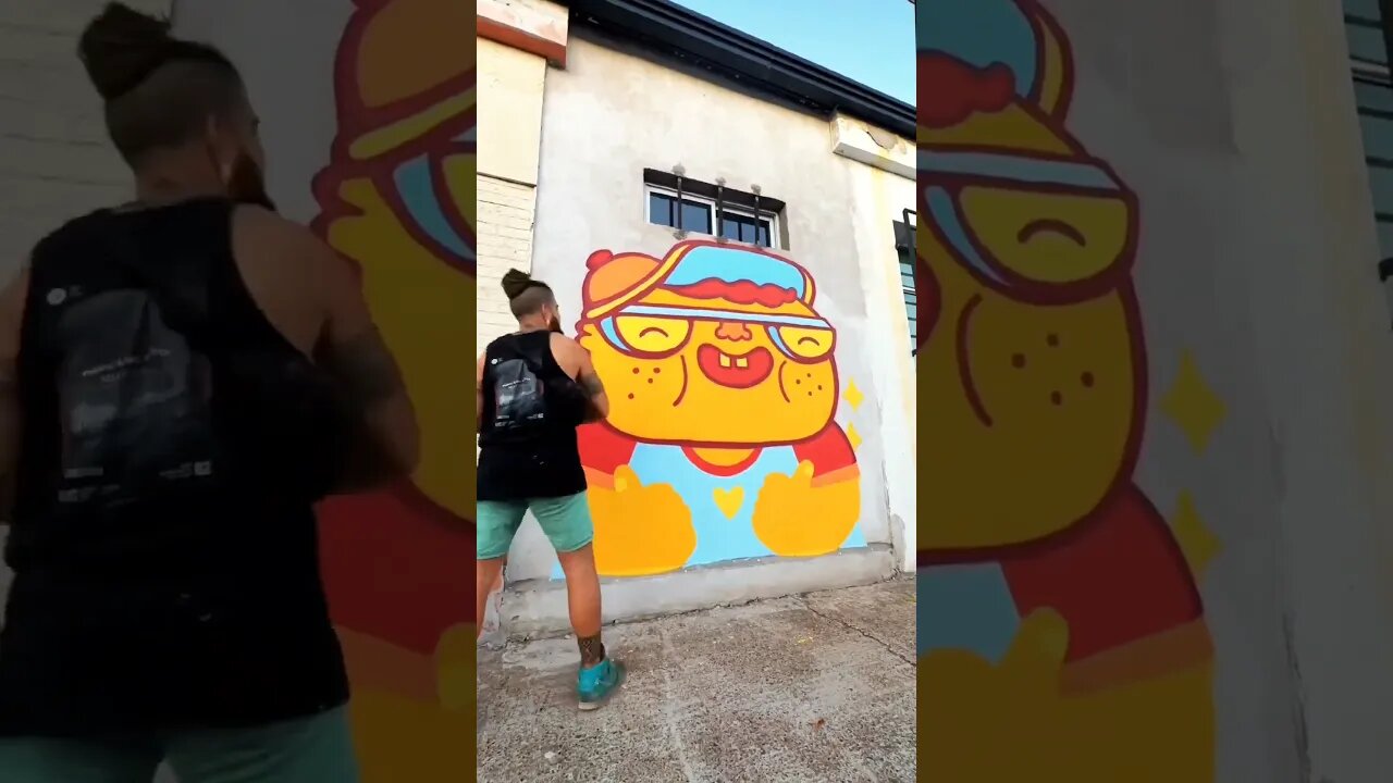 CRAZY COLORFUL GRAFFITI CHARACTER 🌈 #graffitiart #graffiti #shorts