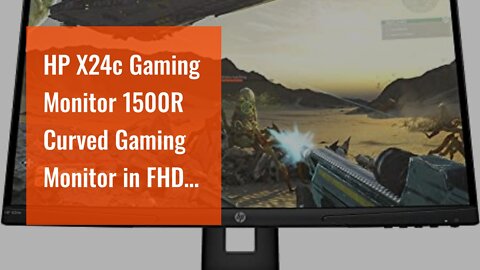 HP X24c Gaming Monitor 1500R Curved Gaming Monitor in FHD Resolution with 144Hz Refresh Rate...