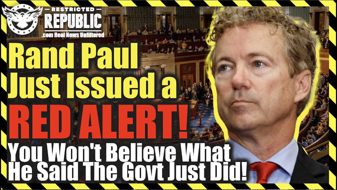 Rand Paul Just Issued a RED ALERT! You Won’t Believe What He Said the Government Just Did!