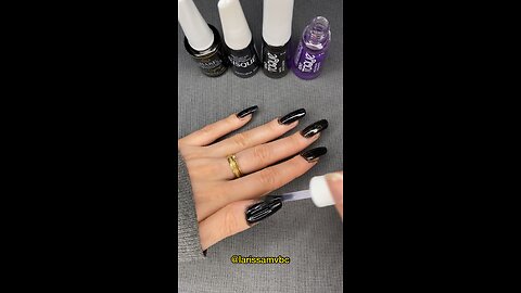 Esmaltação com glitter preto 🖤