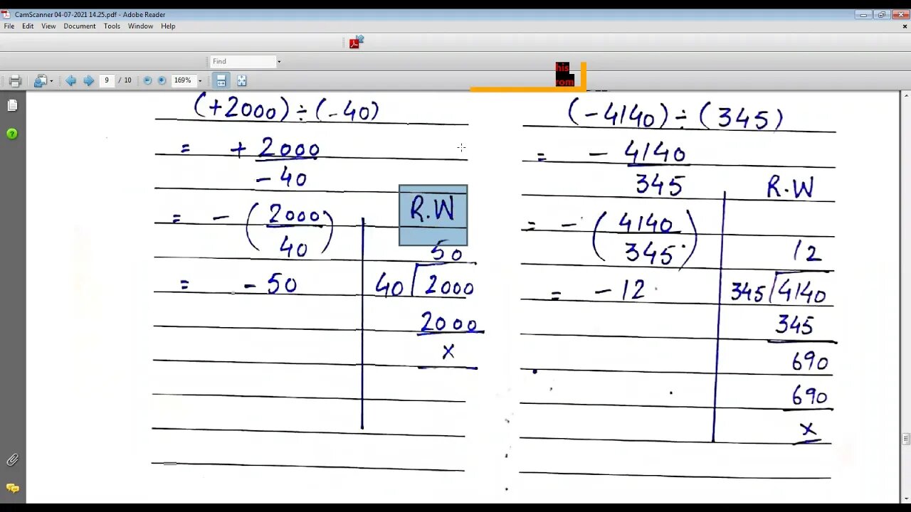 Maths A,Class 6,integers,14 04 21