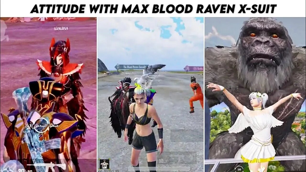 Pubg Mobile Attitude 😈 With Max Blood Raven X-Suit + King Kong | Part 19 | Xbot 2.0