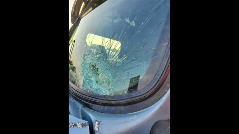 Aluminum Plate Hit My Window-Jim The Trucker Video Series