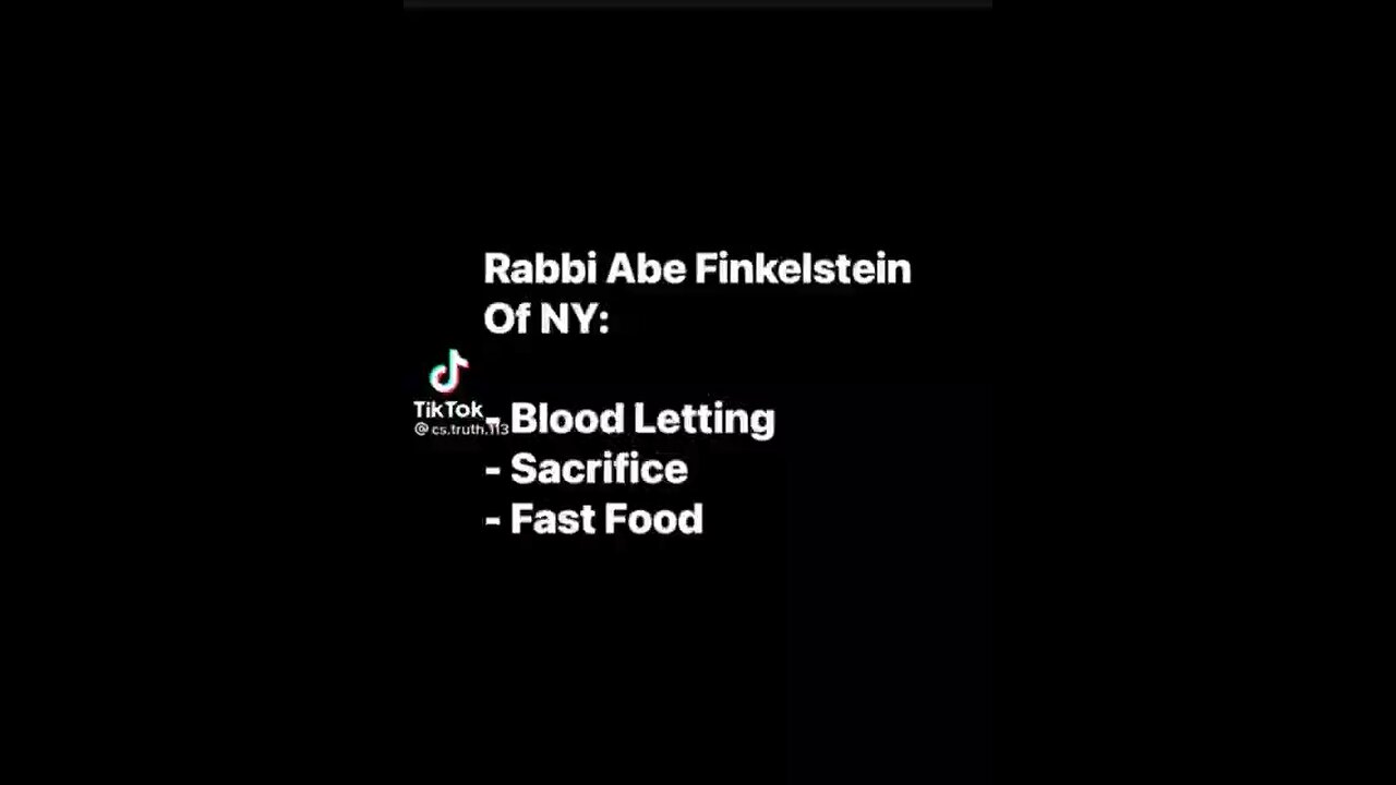 Rabbi Finkelstein Fast Food children ingredients