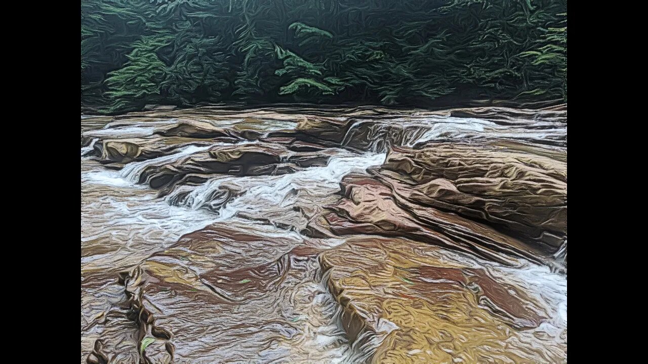 14 minutes of small waterfalls