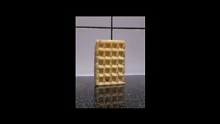 Waffle falling over 1 million times